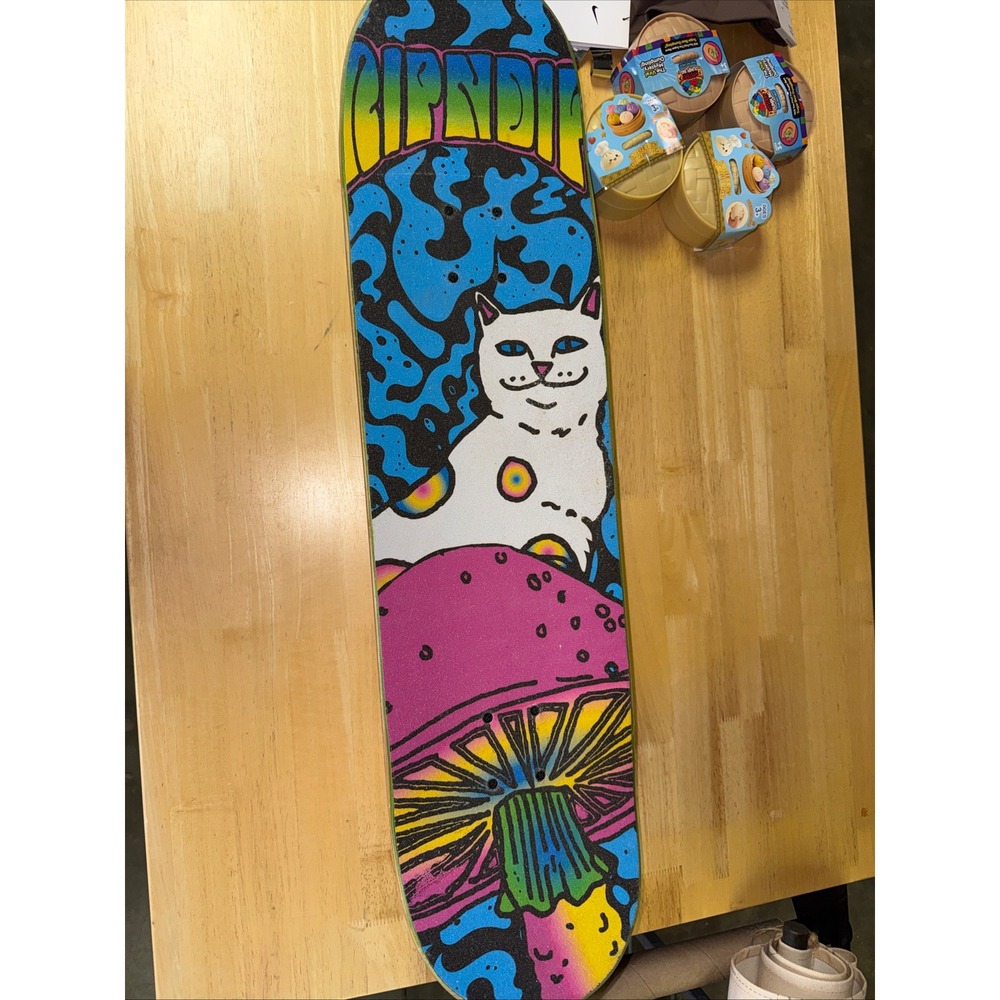 Ripndip Lord Nermal Mushroom Psychedelic Complete Skateboard 8in x 31.75in